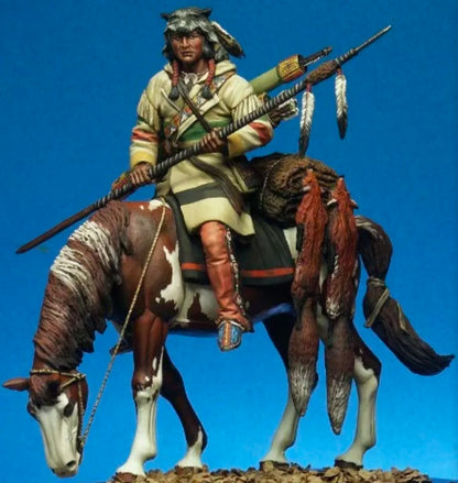 1/32 Resin Model Kit American Native Indian Horseman Unpainted
