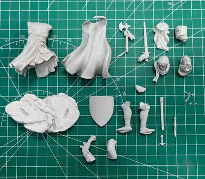 1/24 Resin Model Kit Medieval Templar Knight Hobby Miniature Unpainted