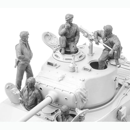 1/16 5pcs Resin Model Kit US Army Sherman Tank Crew WW2 (no tank) Unpainted