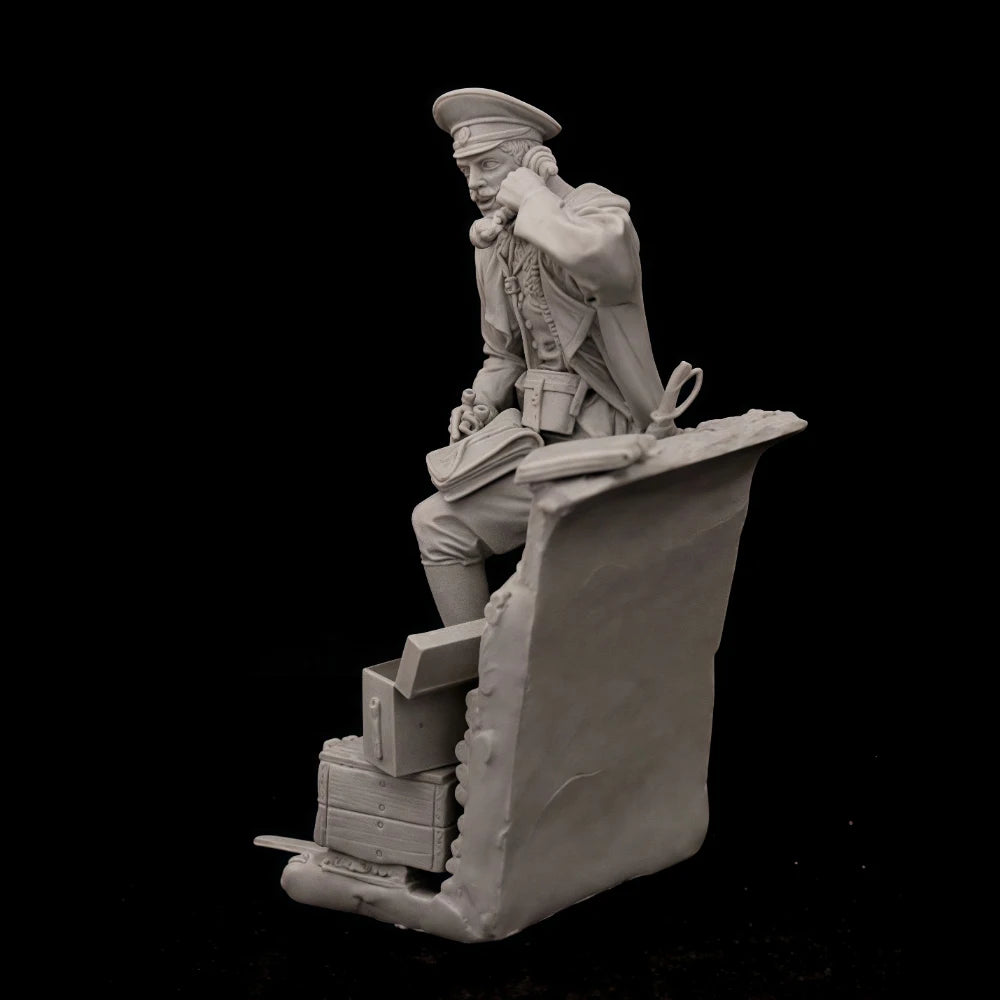 1/24 75mm Resin Model Kit Russian Officer WW1 Unpainted