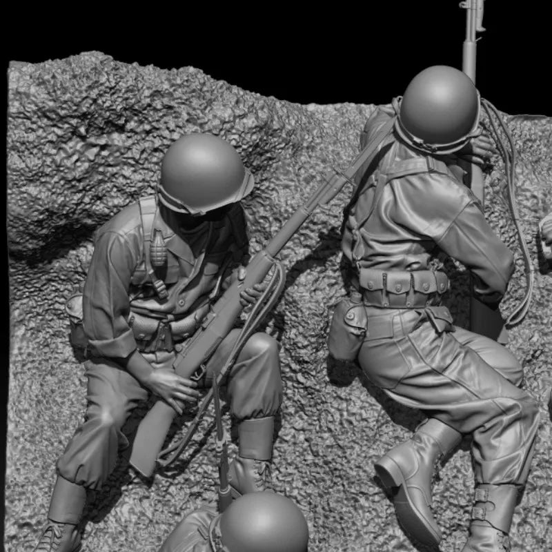 1/35 5pcs Resin Model Kit US Army Infantry WW2 (no base) Historical Military Miniature Unpainted