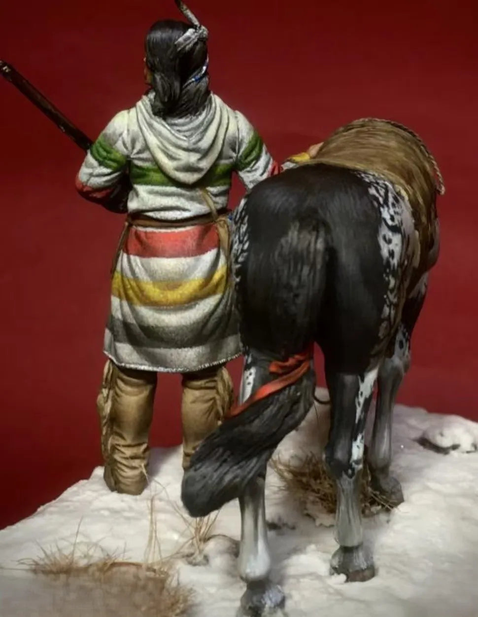 1/32 Resin Model Kit American Native Indian Horseman Unpainted