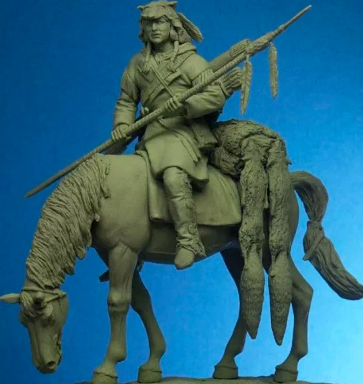 1/32 Resin Model Kit American Native Indian Horseman Unpainted