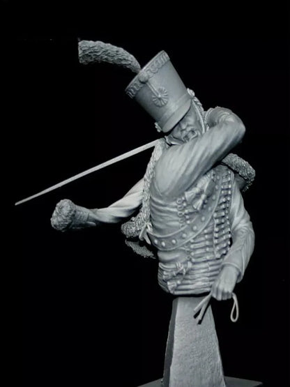 1/10 BUST Resin Model Kit Napoleonic Wars Officer Hussar Unpainted