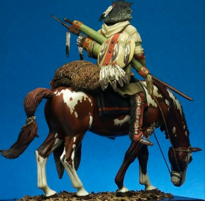 1/32 Resin Model Kit American Native Indian Horseman Unpainted