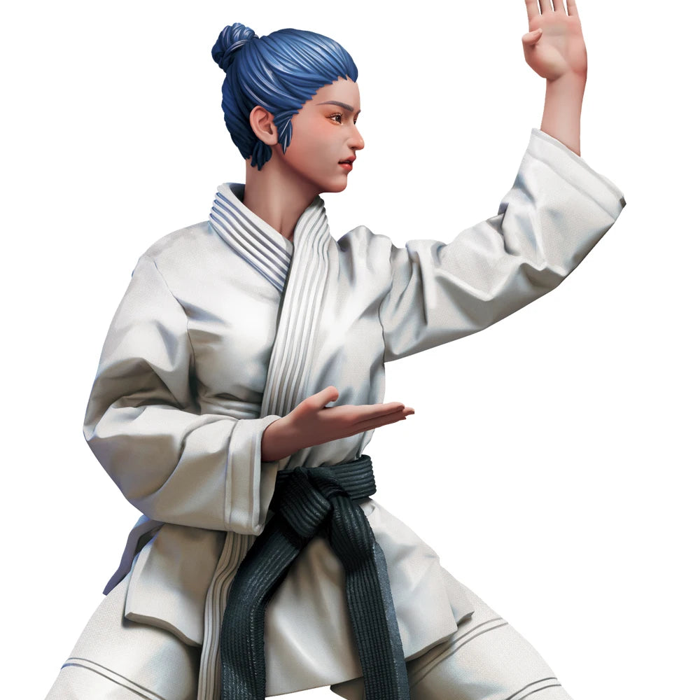 1/28 - 1/22 Resin Model Kit Modern Asian Beautiful Girl Karate Fighter Master Unpainted