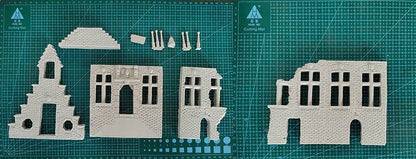 1/35 Resin Model Kit Building Ruins (no car no tank) WW2 Unpainted