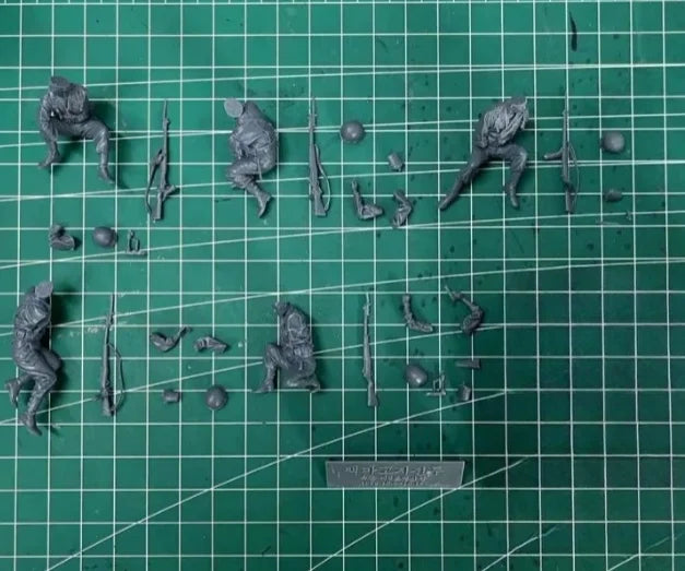 1/35 5pcs Resin Model Kit US Army Infantry WW2 (no base) Historical Military Miniature Unpainted
