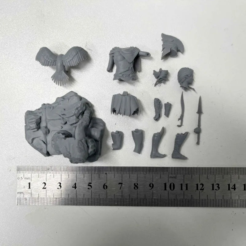 1/24 Resin Model Kit Beautiful Girl Spartan Warrior Unpainted
