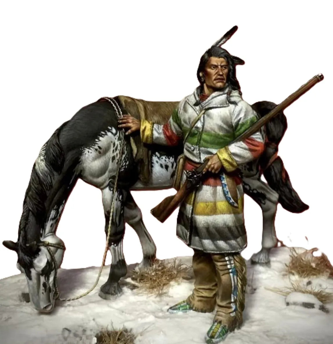 1/32 Resin Model Kit American Native Indian Horseman Unpainted