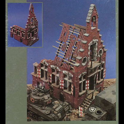 1/35 Resin Model Kit Building Ruins (no car no tank) WW2 Unpainted