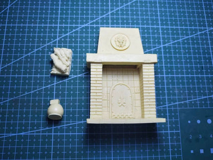 1/35 Resin Model Kit European Fireplace WW2 Miniature Unpainted