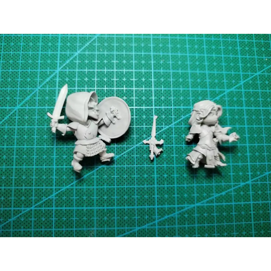 35mm 2pcs Resin Model Kit Little Warriors Fairy Tales Unpainted