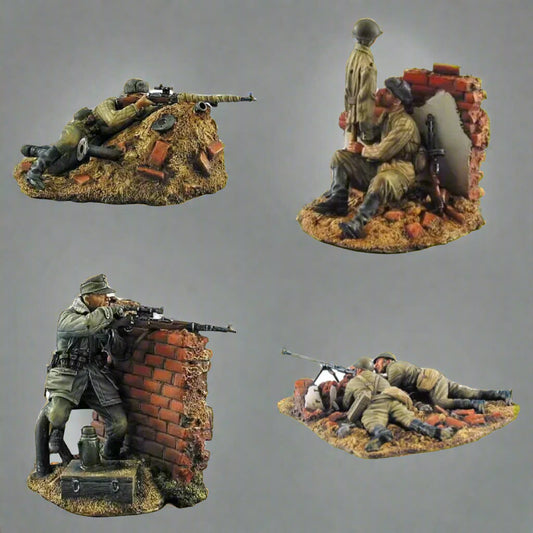 1/35 5pcs Resin Model Kit German & Soviet Soldiers Snipers WW2 Unpaonted