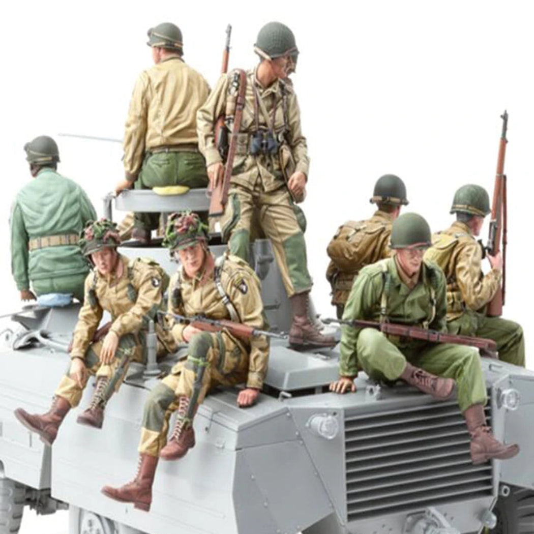 1/16 10pcs Resin Model Kit US Army Airborne Tank Riders WW2 (no tank) Unpainted