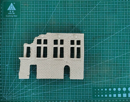 1/35 Resin Model Kit Building Ruins (no car no tank) WW2 Unpainted