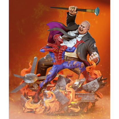 Digital STL Spiderman vs Kingpin