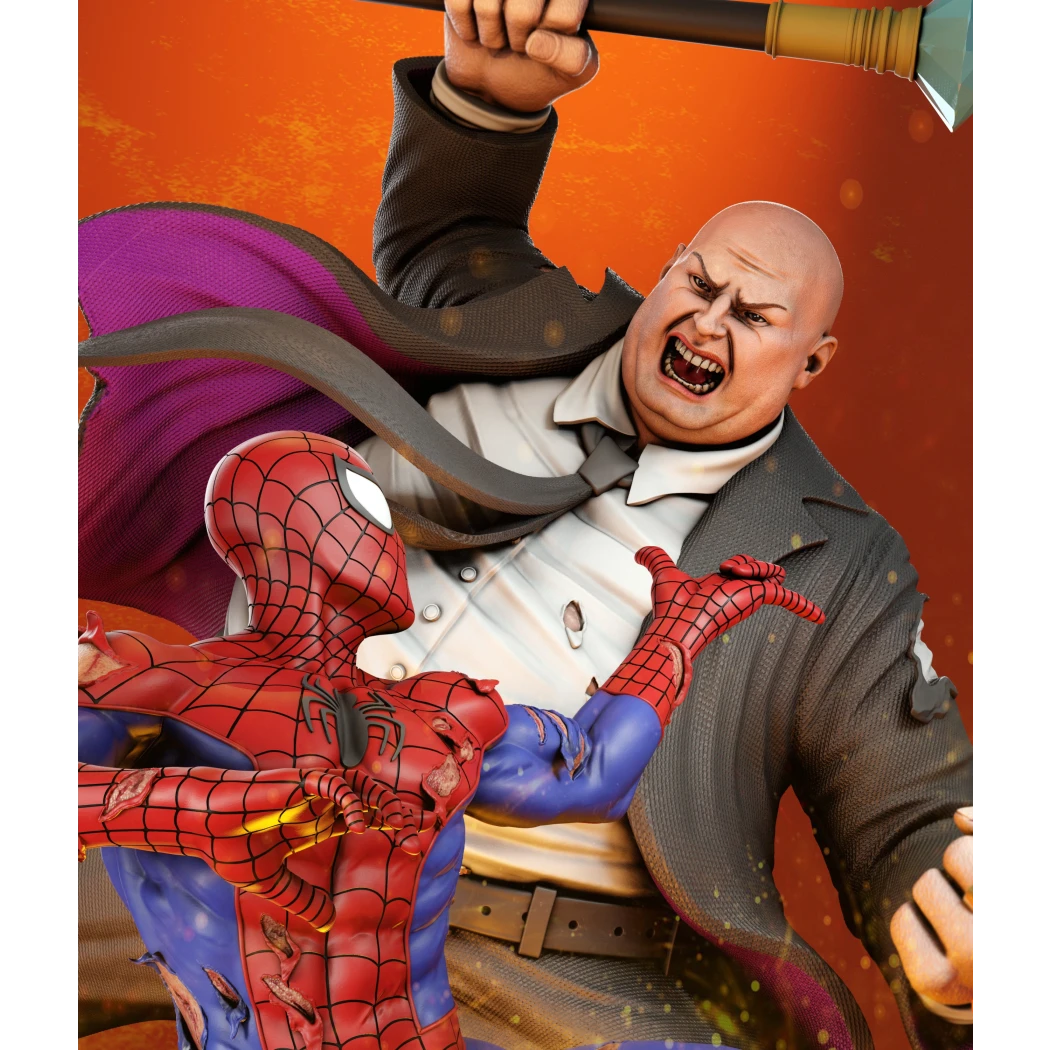 Digital STL Spiderman vs Kingpin