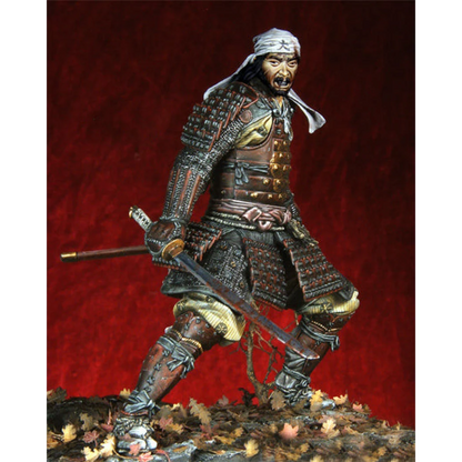 1/18 90mm Resin Model Kit Japanese Samurai Warrior (with base) Unpainted