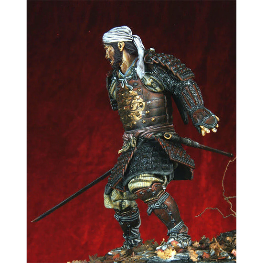 1/18 90mm Resin Model Kit Japanese Samurai Warrior (with base) Unpainted