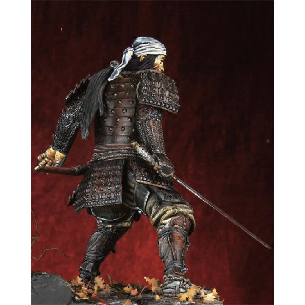 1/18 90mm Resin Model Kit Japanese Samurai Warrior (with base) Unpainted