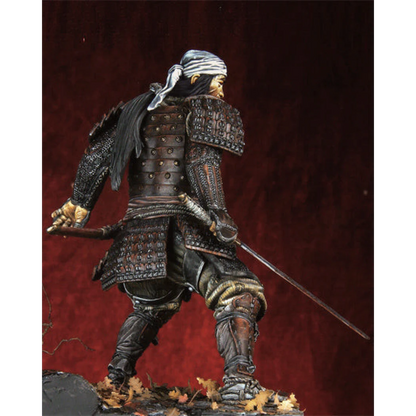 1/18 90mm Resin Model Kit Japanese Samurai Warrior (with base) Unpainted