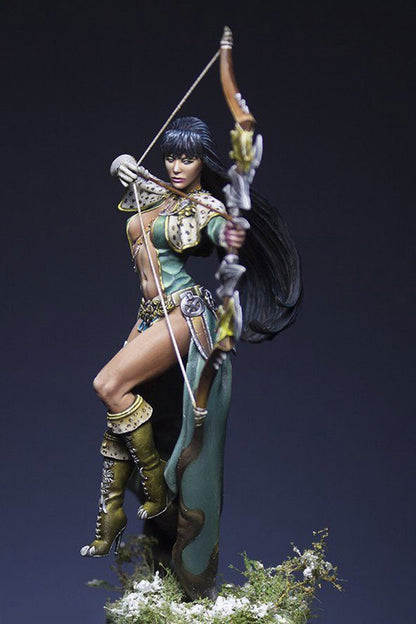 1/24 Resin Model Kit Beautiful Girl Woman Warrior Archer Amazon Unpainted