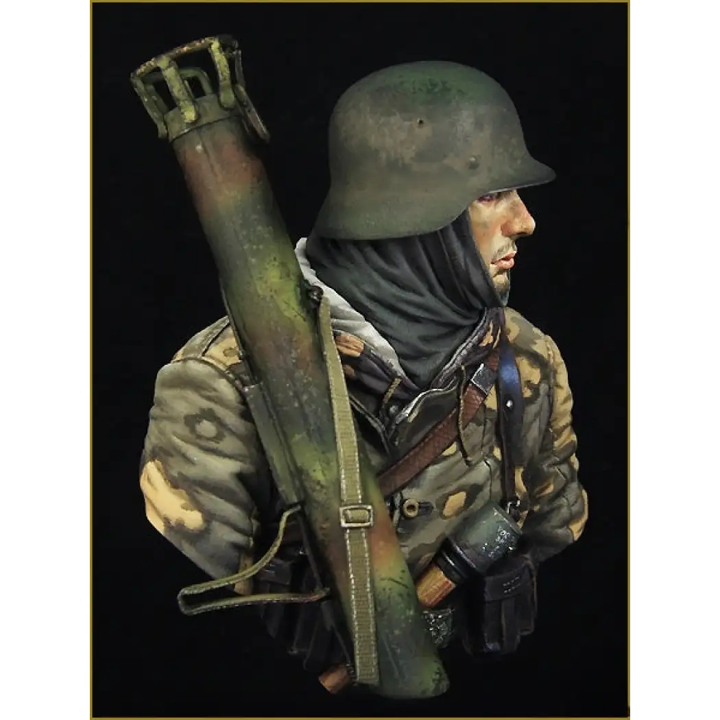 1/10 BUST Resin Model Kit German Soldier Panzerfaust Destroyer WW2 Unp ...