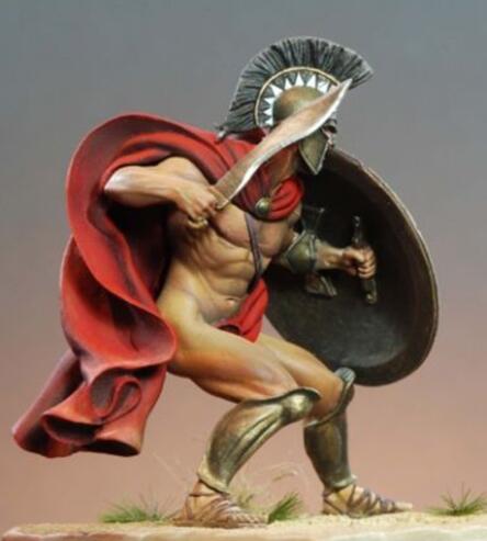 1/24 75mm Resin Model Kit Greek Spartan Warrior Gladiator Unpainted