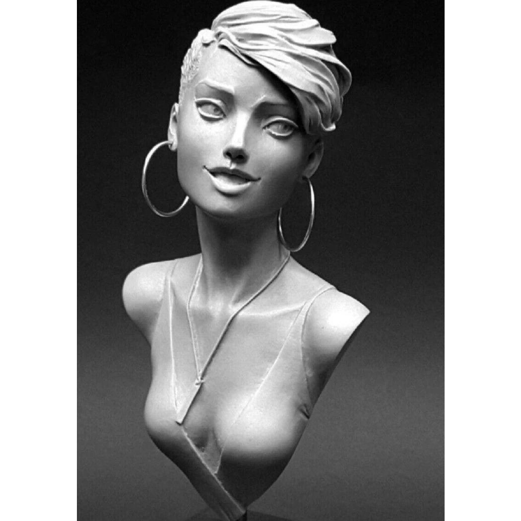 1/10 BUST Resin Model Kit Modern Beautiful Girl Woman Unpainted