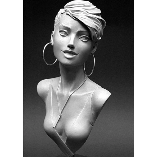 1/10 BUST Resin Model Kit Modern Beautiful Girl Woman Unpainted