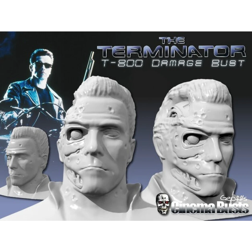 Digital STL T-800 TERMINATOR Damage Bust