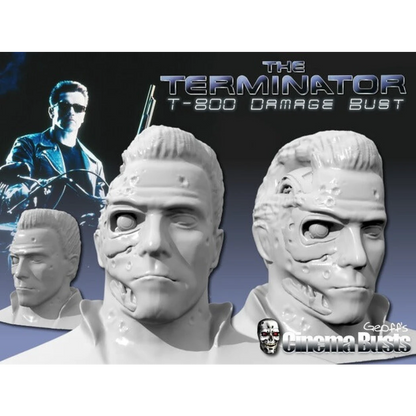Digital STL T-800 TERMINATOR Damage Bust