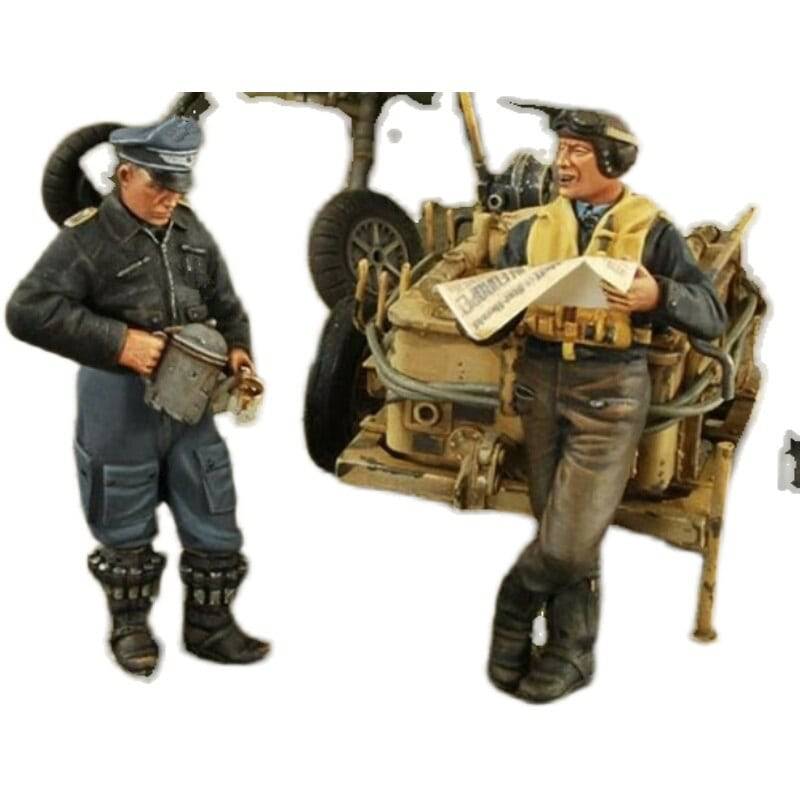 1/35 2pcs Resin Model Kit German Officer & Pilot WW2 Unpainted - Model-Fan-Store