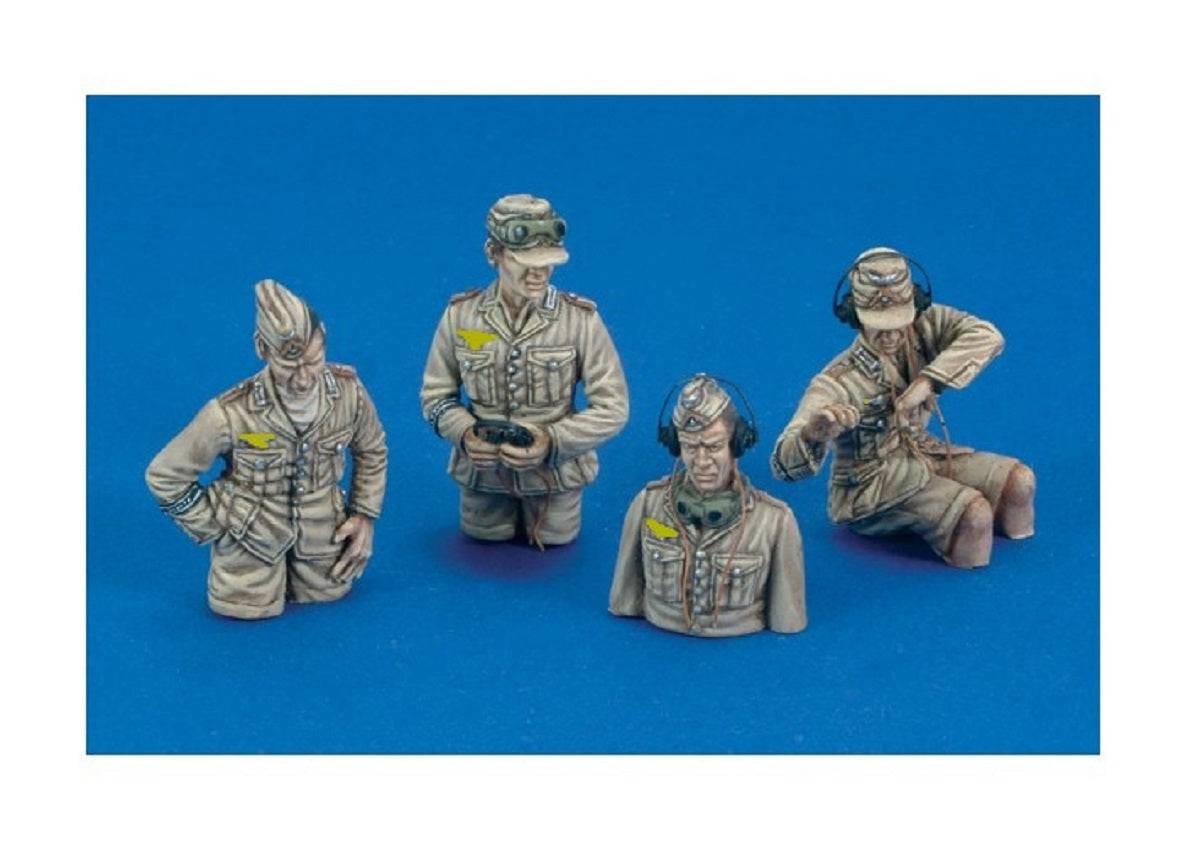 1/35 4pcs Resin Model Kit German Soldiers Tank Crew WW2 Unpainted - Model-Fan-Store