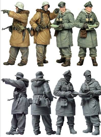 1/35 Resin Model Kit German Officer & Soldier WW2 Unpainted - Model-Fan-Store