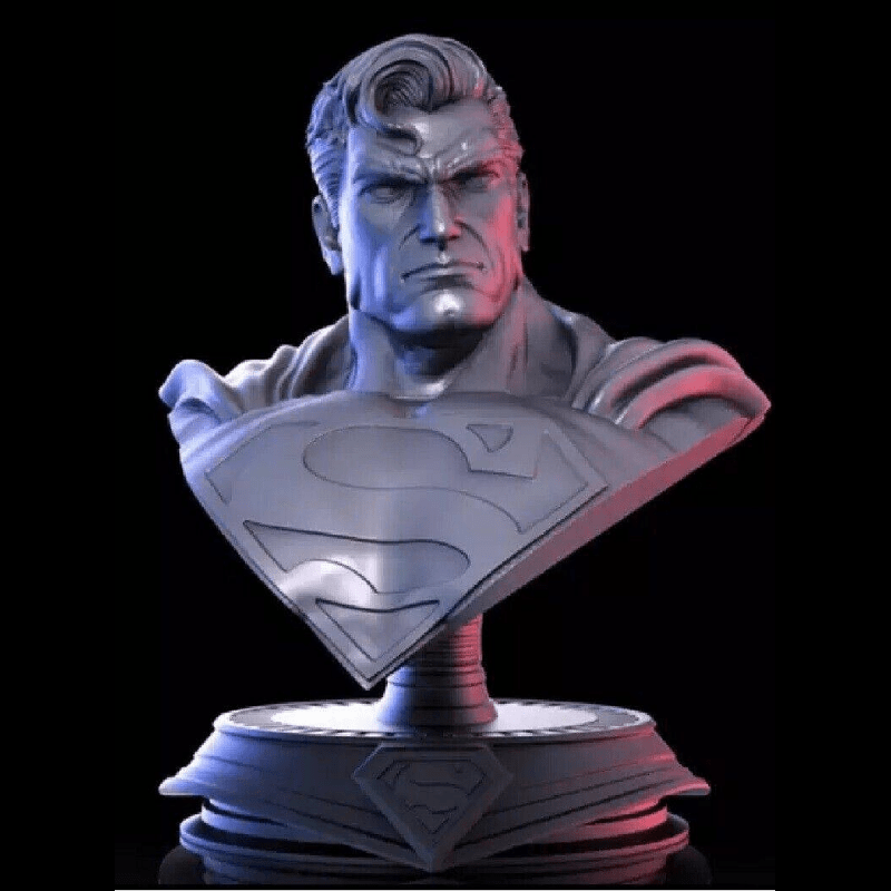 200mm 3D Print Superhero Model Kit BUST Superman Unpainted