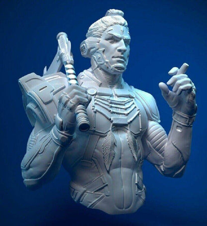 1/10 BUST Resin Cyberpunk Model Kit Warrior Space Mercenary Unpainted - Model-Fan-Store