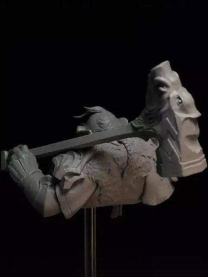 1/10 BUST Resin Model Kit Gnome Dwarf Boar Hunter Warcraft Unpainted - Model-Fan-Store
