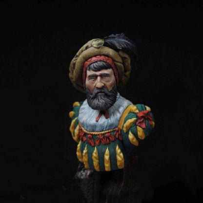 1/10 BUST Resin Model Kit Medieval German Mercenary Patrician Unpainted - Model-Fan-Store