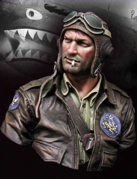 1/10 BUST Resin Model Kit US Air Force Pilot AVG WW2 Unpainted - Model-Fan-Store