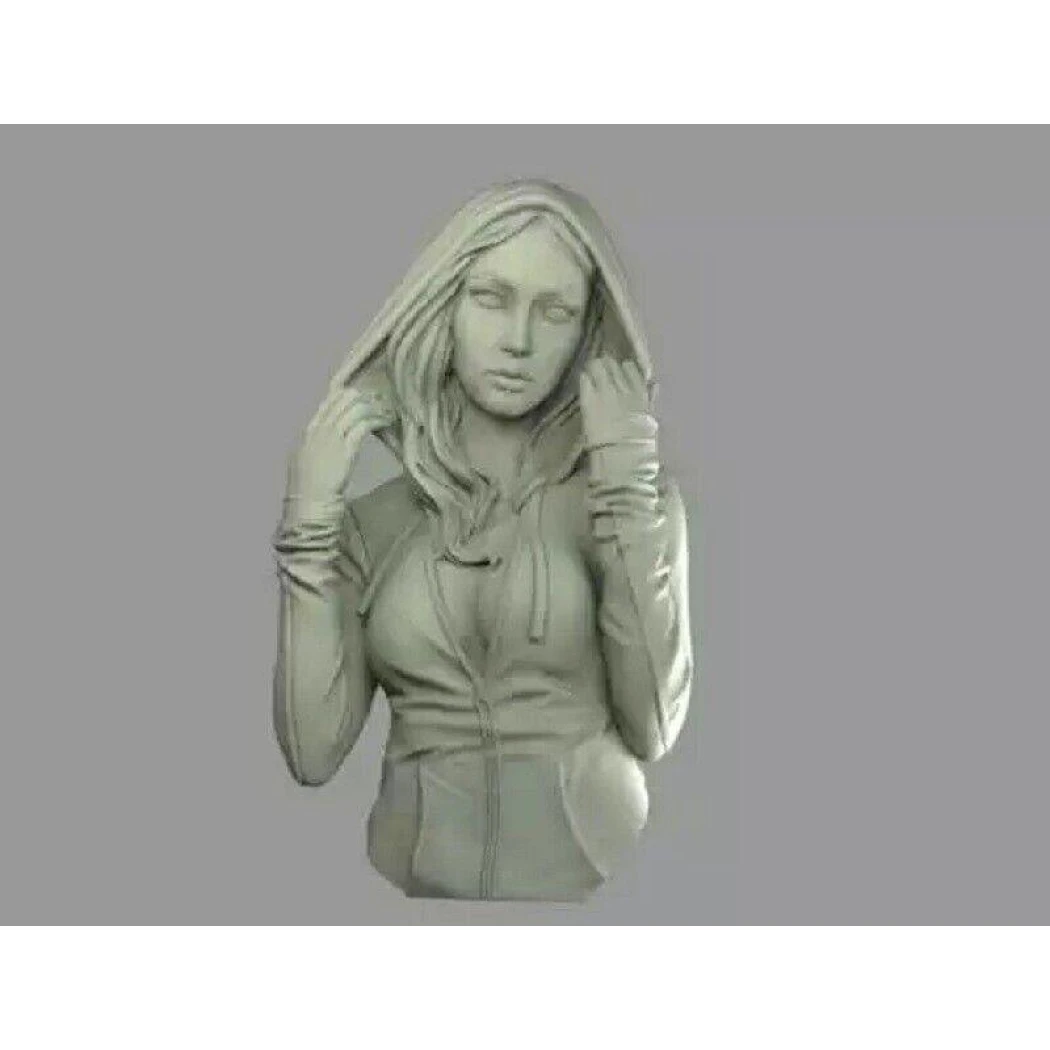 1/12 BUST Resin Model Kit Modern Beautiful Girl Motorcyclist Unpainted - Model-Fan-Store