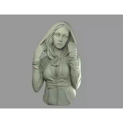 1/12 BUST Resin Model Kit Modern Beautiful Girl Motorcyclist Unpainted - Model-Fan-Store