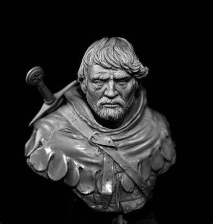 1/9 BUST 80mm Resin Model Kit Medieval Swordsman Mercenary Unpainted - Model-Fan-Store