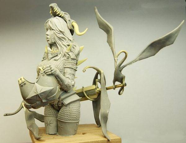 1/9 BUST Resin Model Kit Beautiful Girl Dragon Age Hunter Warrior Unpainted - Model-Fan-Store