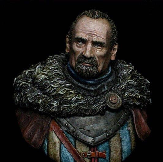 1/9 BUST Resin Model Kit Medieval Knight Commander Lord Unpainted - Model-Fan-Store