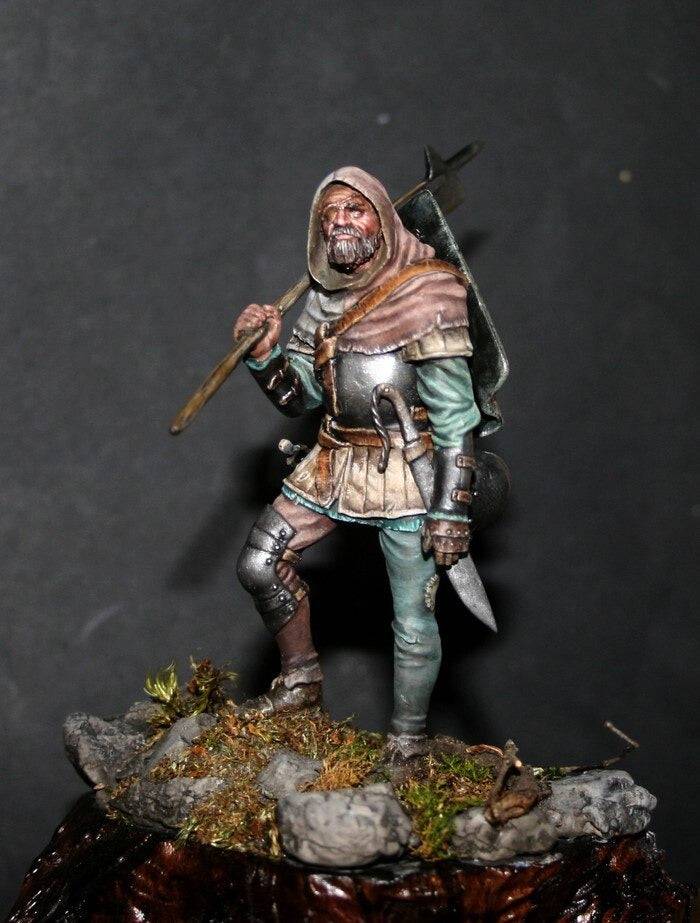 1/24 75mm Resin Model Kit German Medieval Mercenary Unpainted - Model-Fan-Store