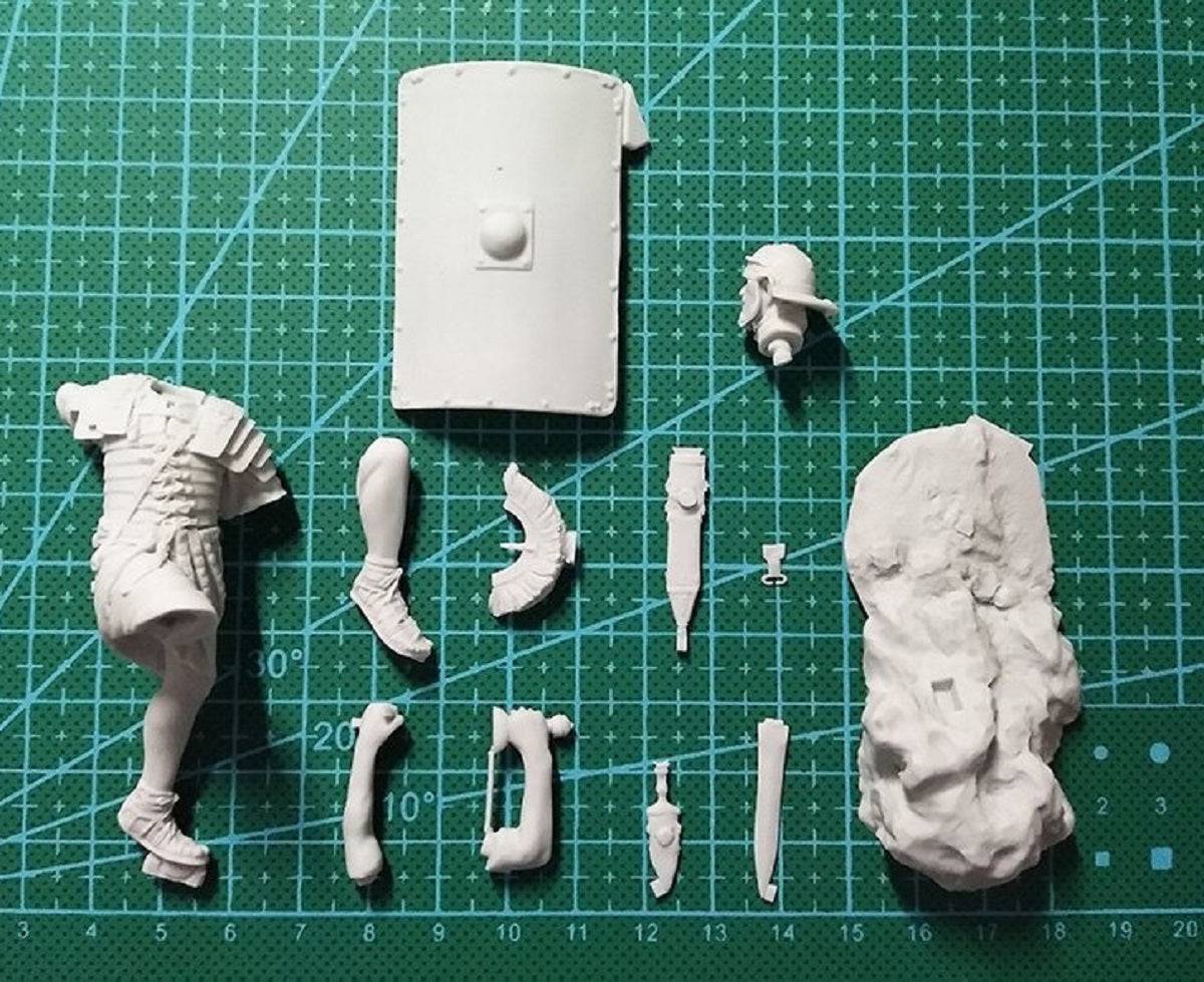 1/24 75mm Resin Model Kit Roman Soldier Attack Unpainted - Model-Fan-Store