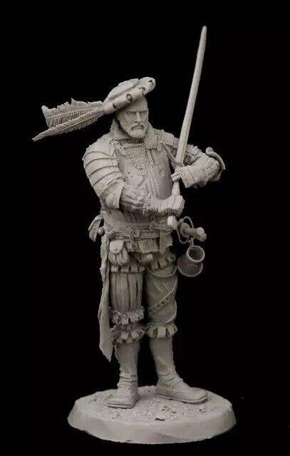 1/24 Resin Model Kit Friesian Pirate Spanish Conquistador Unpainted - Model-Fan-Store