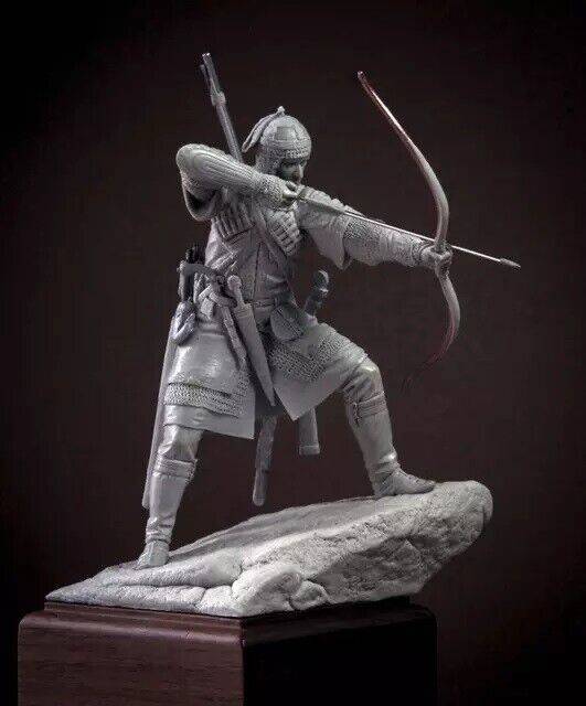 1/24 Resin Model Kit Mongol Circassian Warrior in Armor Archer Unpainted - Model-Fan-Store